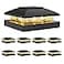 VOLISUN 4x4 Solar Post Cap Light 8packSolar Fence Post Lights Outdoor Waterproof for WoodenVinyl PostBlack Deck Post Cap Light Solar Powered with Warm White for GardenPatioPorch