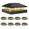 VOLISUN 4x4 Solar Post Cap Light 8packSolar Fence Post Lights Outdoor Waterproof for WoodenVinyl PostBlack Deck Post Cap Light Solar Powered with Warm White for GardenPatioPorch
