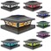 VOLISUN Solar Post Cap Light Outdoor Waterproof RGB Color Changing Solar Fence Cap Flashing Lights 8Pack Black for 4x4 5x5 6x6 Wooden Vinyl Post