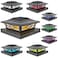 VOLISUN Solar Post Cap Light Outdoor Waterproof RGB Color Changing Solar Fence Cap Flashing Lights 8Pack Black for 4x4 5x5 6x6 Wooden Vinyl Post