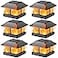 Dynaming Solar Flame Post Cap Lights Outdoor Solar Powered Fence Post Light Flickering Flame LED Lantern Lamps Waterproof for Garden Deck Patio Fit 4x4 WoodenVinyl Posts 6 Pack