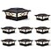 JOFIOS Solar Post Cap Lights Outdoor 8pack Waterproof Solar Powered Deck Fence Post Lights for 4x4 WoodVinyl Posts Solar Outdoor LED Light with CoolWarm Lighting Black 8pack