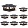 JOFIOS Solar Post Cap Lights Outdoor 8pack Waterproof Solar Powered Deck Fence Post Lights for 4x4 WoodVinyl Posts Solar Outdoor LED Light with CoolWarm Lighting Black 8pack