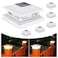 VOLISUN Solar Post Cap Lights 6 Pack Outdoor Deck Post Cap Lights White for Dock Fence Waterproof 2 Color Modes4x46x6 WoodenVinyl Posts
