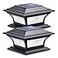 SIEDiNLAR Solar Post Lights Outdoor Glass LED Fence Cap Light 2 Modes for 4x4 5x5 6x6 Posts Deck Patio Garden Decoration Warm WhiteCool White Lighting Black 2 Pack
