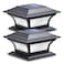 SIEDiNLAR Solar Post Lights Outdoor Glass LED Fence Cap Light 2 Modes for 4x4 5x5 6x6 Posts Deck Patio Garden Decoration Warm WhiteCool White Lighting Black 2 Pack