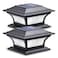SIEDiNLAR Solar Post Lights Outdoor Glass LED Fence Cap Light 2 Modes for 4x4 5x5 6x6 Posts Deck Patio Garden Decoration Warm WhiteCool White Lighting Black 2 Pack