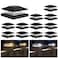 APONUO Solar Post Lights Outdoor 2 Lighting Modes 16 LEDs Solar Post Cap Lights for 4x4 5x5 6x6 Vinyl Wooden Posts Waterproof Fence Post Lights Solar Powered for DeckFencePorch Black12 Pack