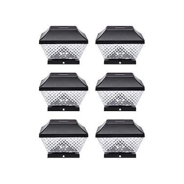 NOMA Solar Post Lights Waterproof Outdoor Cap Lights for 4 x 4 Wooden Posts Deck Patio Garden Dcor or Fence Warm White LED Lights 6Pack