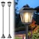Greluna 68 Solar Lamp Post Lights 2Pack Outdoor Post Lights Waterproof Pole Lights Outdoor Decorative Lamp for Garden Patio Lawn Pathway Driveway FrontBack Door Warm White 2