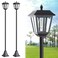LIANGLOME 68 Solar Lamp Post Light Outdoor 3000K Warm White IP45 Waterproof Post Solar Lights Outdoor Pole Lights Decorative Lamp for Yard Garden Patio Lawn Pathway Driveway FrontBack Door 2PK