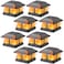 Dynaming Solar Flame Post Cap Lights Outdoor Solar Powered Fence Post Light Flickering Flame LED Lantern Lamps Waterproof for Garden Deck Patio Fit 4x4 WoodenVinyl Posts 8 Pack