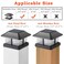 Dynaming Solar Flame Post Cap Lights Outdoor Solar Powered Fence Post Light Flickering Flame LED Lantern Lamps Waterproof for Garden Deck Patio Fit 4x4 WoodenVinyl Posts 8 Pack