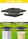 T-SUN TSUN Solar Post Cap Lights 6 Pack for 4x4 VinylWooden Posts Waterproof Outdoor Warm Cool White3000K6000K Solar Powered DeckGardenPatio Lighting