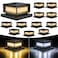 Mlambert 12 Pack Solar Powered Post Cap Lights Outdoor for 4x46x6 WoodVinyl Posts Waterproof Deck Fence Patio Porch Light CoolWarm Lighting Black