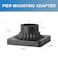 Zanritelit Cast Aluminum Pier Mount Base 3 Diameter Pier Mount Adapter for Outdoor Post Light Black Pier Mounting Base for Deck Porch Patio 2 Pack