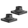 Zanritelit Cast Aluminum Pier Mount Base 3 Diameter Pier Mount Adapter for Outdoor Post Light Black Pier Mounting Base for Deck Porch Patio 2 Pack