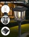 ILANCK 2 Pack Solar Lamp Post Lights Outdoor 40 H Solar Pole Lights for Outside Dusk to Dawn Waterproof 3000K Warm White Floor Lamps for Patio Backyard Pathway No Wiring Needed