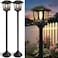 ILANCK 2 Pack Solar Lamp Post Lights Outdoor 40 H Solar Pole Lights for Outside Dusk to Dawn Waterproof 3000K Warm White Floor Lamps for Patio Backyard Pathway No Wiring Needed