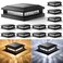 Bosceos Solar Post Cap Lights 12 Pack Upgraded Outdoor Fence Post Lights for 4x4 45x45 5x5 VinylWood Posts Black Deck Posts Cap Light Solar Powered with Warm WhiteCool White for Garden Patio Porch