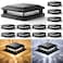 Bosceos Solar Post Cap Lights 12 Pack Upgraded Outdoor Fence Post Lights for 4x4 45x45 5x5 VinylWood Posts Black Deck Posts Cap Light Solar Powered with Warm WhiteCool White for Garden Patio Porch