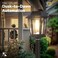 DOESLAG 2 Pack Solar Lamp Post Lights Outdoor 63 Solar Pole Lights for Outside3000K Warm White Dusk to Dawn Waterproof Floor Lamps for Patio Yard Pathway Driveway