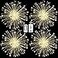 FOOING 4 Pack Firework Lights Led Copper Wire Star String Lights 8 Modes Battery Operated Fairy Lights with RemoteWedding Decorative Hanging Lights for Party Patio Garden Decoration