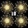 FOOING 4 Pack Firework Lights Led Copper Wire Star String Lights 8 Modes Battery Operated Fairy Lights with RemoteWedding Decorative Hanging Lights for Party Patio Garden Decoration