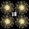 FOOING 4 Pack Firework Lights Led Copper Wire Star String Lights 8 Modes Battery Operated Fairy Lights with RemoteWedding Decorative Hanging Lights for Party Patio Garden Decoration