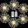 FOOING 6 Pack Firework Lights Led Copper Wire String Lights 8 Modes Battery Operated Fairy Lights with RemoteWedding Decorative Hanging Light for Party Patio Warm White