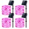 JMEXSUSS 4 Pack Pink Solar Lights Each 33ft 100 LED Solar String Lights Outdoor Waterproof 8 Modes Copper Wire Pink Fairy Light for Yard Patio Garden Party Wedding Decorations
