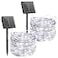 Brightown Outdoor Solar String Lights 2 Pack 33 Feet 100 Led Solar Powered Fairy Lights with 8 Modes Waterproof Decoration Copper Wire Light for Patio Yard Trees Christmas Wedding Party Pure White