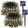 Dazzle Bright 2 Pack Total 400LED 132FT Warm White Christmas Solar String Outdoor Lights Solar Powered with 8 Modes Waterproof Fairy Lights for Bedroom Patio Garden Tree Party Yard Decoration