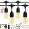 EIKOSON 50FT Outdoor String Lights Waterproof with 302 Bulbs 15FT Bulbs Spacing Remote Dimmer Commercial Grade Patio Lights with 3 Mode Light Timing100PC Ties for Outside