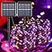 YAOZHOU Halloween Decorations Outdoor Lights Solar String Lights Purple Orange IP67 Waterproof 2 Pack Total 200 LED 66FT 8 Modes Fairy Lights Outside Fall Decor for Tree Garden Patio Fence Lawn
