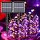YAOZHOU Halloween Decorations Outdoor Lights Solar String Lights Purple Orange IP67 Waterproof 2 Pack Total 200 LED 66FT 8 Modes Fairy Lights Outside Fall Decor for Tree Garden Patio Fence Lawn