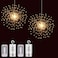 SHUKAN 2 Pack Hanging Decor Lights200 LED Battery Powered Fairy Light Fireworks Light with Remote Waterproof Starburst Lights for Gardens Courtyards Christmas Festive Wedding Parties Warm White