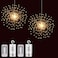 SHUKAN 2 Pack Hanging Decor Lights200 LED Battery Powered Fairy Light Fireworks Light with Remote Waterproof Starburst Lights for Gardens Courtyards Christmas Festive Wedding Parties Warm White