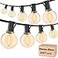 RTTY Outdoor String Lights 25ft G40 Led Patio Lights with 13pcs BulbsWaterproof Shatterproof Dimmable Connectable Hanging Globe Outdoor Lights for Cafe Bistro Backyard Gazebo Balcony Party Black