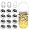 yeuago 12 Pack Solar Mason Jar Lid Lights 30 LED Firefly Fairy String Lights Waterproof Outdoor Solar Lights with Hangers for Regular Mouth Jars No Jars Included