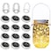 yeuago 12 Pack Solar Mason Jar Lid Lights 30 LED Firefly Fairy String Lights Waterproof Outdoor Solar Lights with Hangers for Regular Mouth Jars No Jars Included