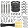 KAKO String Light Hanging Kit Outdoor Lights Hanging Kit Globe String Lights Suspension Kit Outdoor Light Guide Wire String Light Cable Hanging Kit Include 182 FT Wire Rope Cable Turnbuckle and Hooks