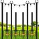 SINLEY 4 Pack String Light Poles10 Ft Metal Poles with Fork for Outdoor String LightsOutdoor Light Poles with ForkPolesPostStand for OutsidePatioDeckBackyardGarden WeddingParty