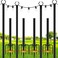 SINLEY 4 Pack String Light Poles10 Ft Metal Poles with Fork for Outdoor String LightsOutdoor Light Poles with ForkPolesPostStand for OutsidePatioDeckBackyardGarden WeddingParty