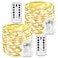 BOSSERN 2 Pack 100 LED Fairy Lights Battery Operated with Remote 8 Modes String Lights Indoor Outdoor Cuttable Battery Light for Home Bedroom Wedding DIY Centerpiece Christmas Decorations Warm White