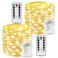 BOSSERN 2 Pack 100 LED Fairy Lights Battery Operated with Remote 8 Modes String Lights Indoor Outdoor Cuttable Battery Light for Home Bedroom Wedding DIY Centerpiece Christmas Decorations Warm White