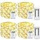 BOSSERN 4 Pack 60 LED Fairy Lights Battery Operated with Remote 8 Modes String Lights Indoor Outdoor Cuttable Battery Light for Home Bedroom Wedding DIY Centerpiece Christmas Decorations Warm White