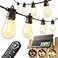 addlon 33FT 276 Solar String Lights for Outside Outdoor Waterproof with USB Port Remote Control Solar Patio Lights Last for 20Hrs Dimmable Solar Power LED Bulbs Hanging for Porch Garden Bistro