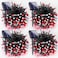 EXF 4pack Red and White Solar Christmas Lights Outdoor Waterproof 400LED 132FT Solar Powered LED String Lights Green Wire with 8 Modes Solar Fairy Lights for Xmas Tree Party Wedding Garden Fence Decor