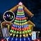 AMIPEPE Christmas Solar Decorations Star Lights Outdoor 1148ft 350LED Waterfall Tree Lights with 8 Modes Timer Remote String Lights USB Powered for Indoor Yard Patio Home Holiday Party Decor Multicolo